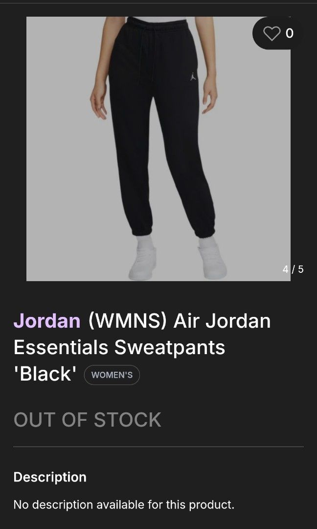 (WMNS) JORDAN SWEAT PANTS (Category: Other Bottoms) located in Ozamiz City. Submitted by 2nd.sight (Listing ID 1464791316, Image 2). Description: size: small w: 31-34 l: 40 excellent condition.
