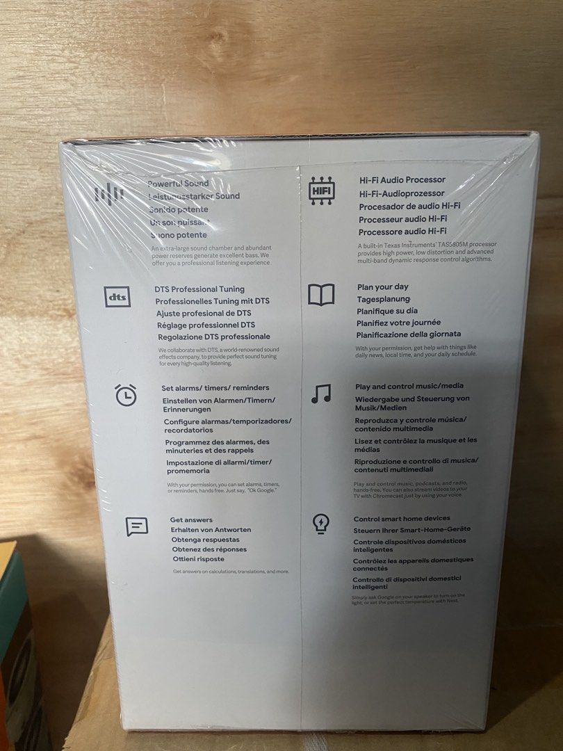 Xiaomi Mi Smart Speaker L09G (Category: Soundbars, Speakers & Amplifiers) located in Las Pinas. Submitted by pjuridico (Listing ID 1464802535, Image 3). Description: - Brand: Xiaomi Mi Smart Speaker (Model L09G) - Color: White - Condition: Brand new, still sealed in original plastic wrap - Sound Quality: DTS sound tuning with -Fi audio processor and Texas Instruments chip - Smart Features: Built-in Google Assistant for voice control - Connectivit