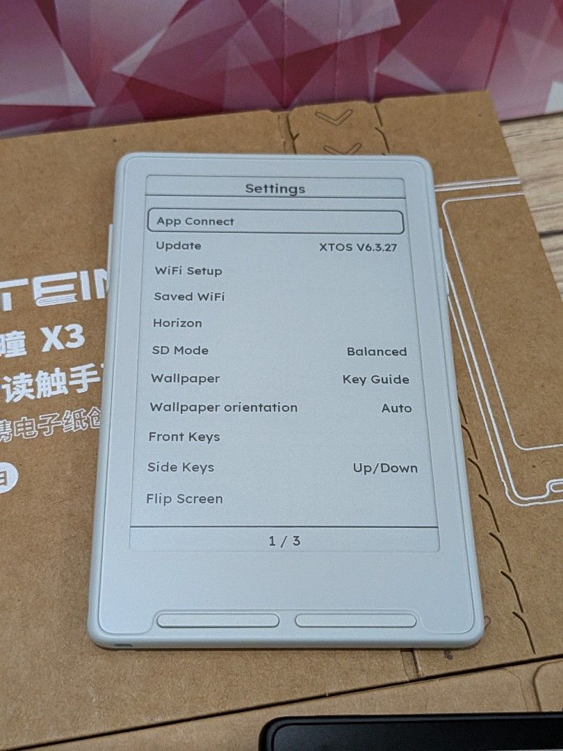 ON-HAND Xteink X3 Brand New (Category: E-Readers) located in Tayug. Submitted by brightstorm2012 (Listing ID 1464968559, Image 3). Description: Brand New Xteink X3 ⚪ WHITE - available & ON-HAND ⚫ BLACK - available for PRE-ORDER only ✅ unsealed only to take photos and check for damages ✅ No hardware or operational issues ✅ Chinese firmware (already set to English) 🩷 Ready to install Crosspoint/Crossink ✅ comes with complete inclusions as purchase