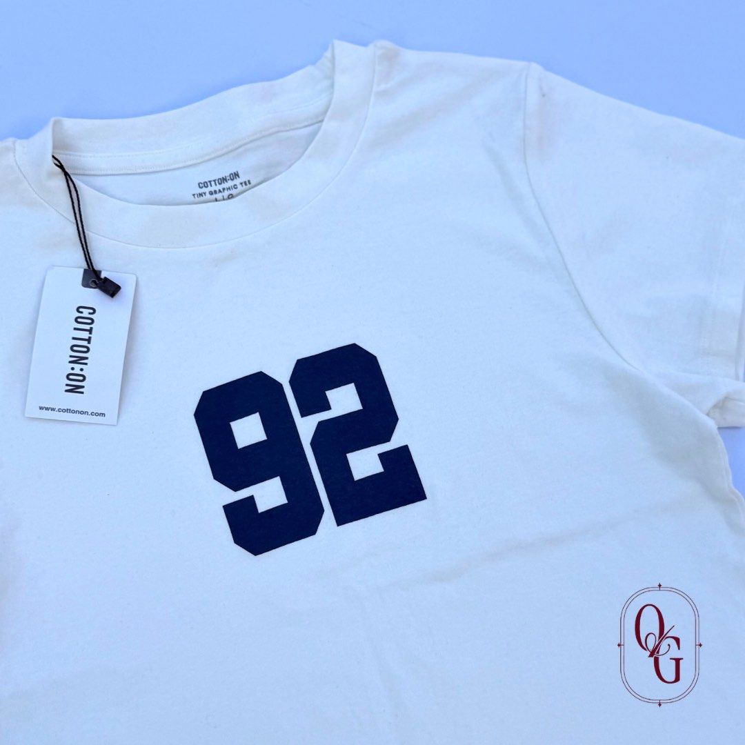 Y2K Graphic Tee "92" (Category: Shirts) located in Santa Rosa. Submitted by cosmicls (Listing ID 1464915240, Image 2). Description: a bit body hugging, mini tee - this is a branded overrun item, please manage your expectations. - this is not officially in stock at the mall branches. .
