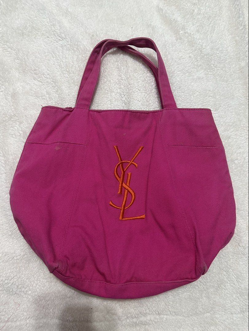 YSL Pink Denim Tote Bag (Category: Tote Bags) located in Manila. Submitted by kluxvault (Listing ID 1464942763, Image 1). Description: .