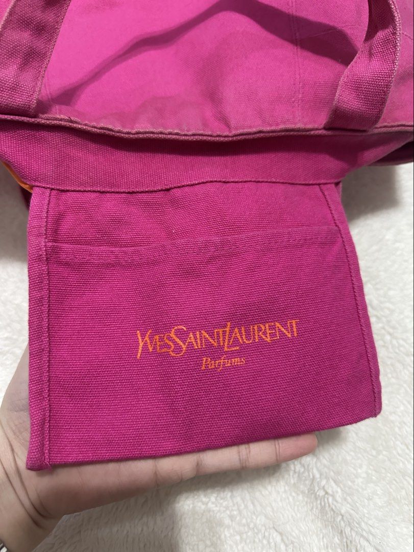 YSL Pink Denim Tote Bag (Category: Tote Bags) located in Manila. Submitted by kluxvault (Listing ID 1464942763, Image 2). Description: .