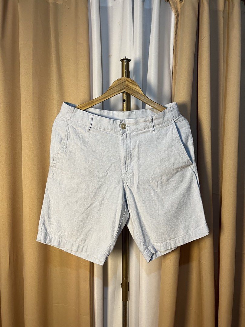 Zara Men Light Blue Shorts EUR 40 (Category: Shorts) located in Kidapawan. Submitted by azythrift (Listing ID 1464915821, Image 1). Description: - Brand: Zara - Size: EUR 40 - Color: Light blue - Style: Casual with front button closure and pockets - Details: Cute striped inner lining - Condition: Clean and ready to wear.