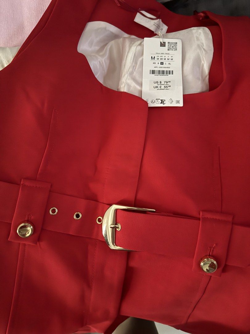 Zara red belted top (Category: Sleeveless) located in Mataasnakahoy. Submitted by chicforless.ph (Listing ID 1464779278, Image 3). Description: .
