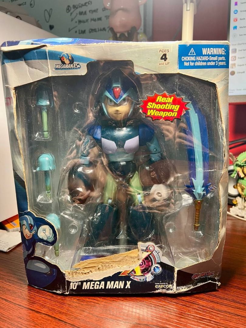 10" CAPCOM Mega Man X Action Figure (Category: Action & Battle Toys) located in Baguio. Submitted by ditoyzb08176 (Listing ID 1459400505, Image 1). Description: - Mega Man X 10-inch action figure - Includes real shooting weapon and accessories - Box shows some wear and tear - Great for collectors Location: Baguio city Shipping: J&T/FLASH/LBC .