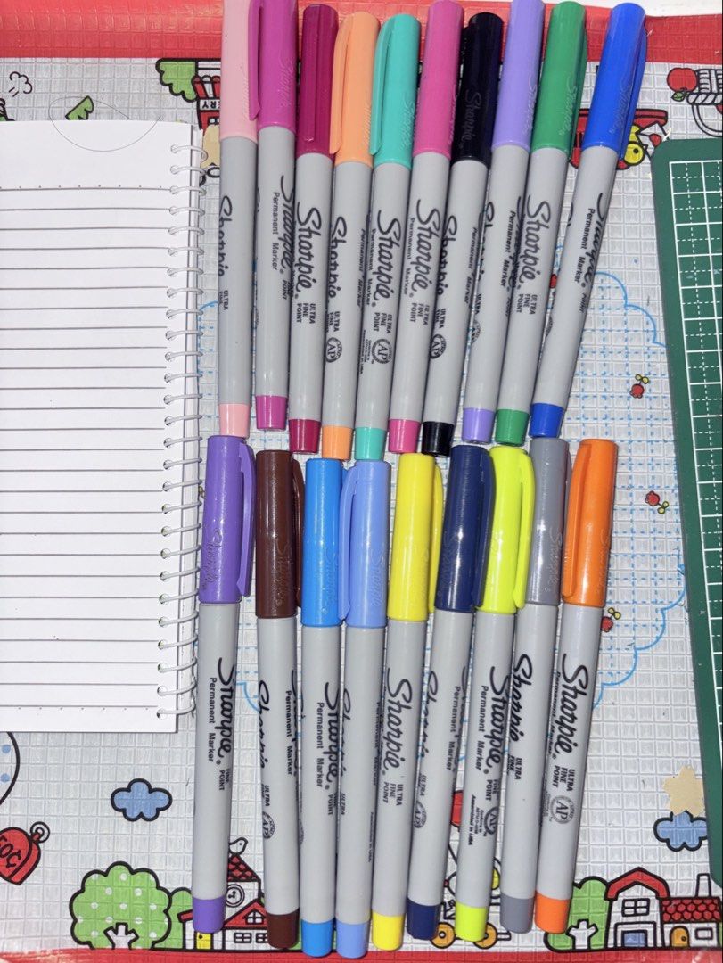 19 pcs Sharpie Ultra Fine Point Permanent Markers Set (Category: Stationery & School Supplies) located in Marikina City. Submitted by savedbygracephb (Listing ID 1459482604, Image 3). Description: - Set of Sharpie Ultra Fine Point permanent markers - Assorted vibrant colors included - Tested a few markers to demonstrate excellent ink flow - Ideal for detailed crafting, precise labeling, and artistic drawing - All markers are authentic Sharpie bra