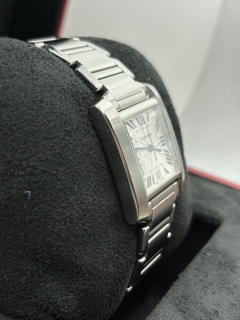 2014 Cartier Francaise Large (Category: Men's Watches) located in Pasig City. Submitted by nicoestradaa (Listing ID 1459349255, Image 3). Description: Cartier Francaise Large 2014 year model Dimensions: 28 x 32mm Ref: W51002Q3 Automatic movement Stainless steel bracelet Complete set Open for authentication 270k.