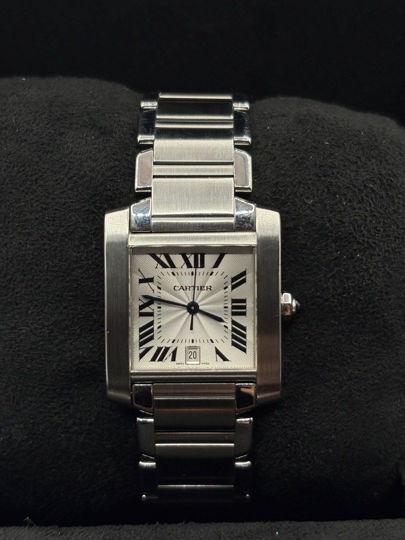 2014 Cartier Francaise Large (Category: Men's Watches) located in Pasig City. Submitted by nicoestradaa (Listing ID 1459349255, Image 2). Description: Cartier Francaise Large 2014 year model Dimensions: 28 x 32mm Ref: W51002Q3 Automatic movement Stainless steel bracelet Complete set Open for authentication 270k.
