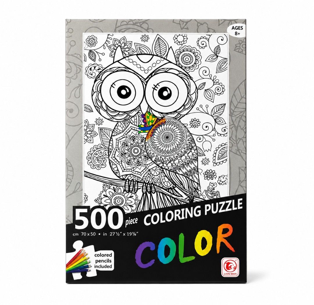 500-Piece Coloring Puzzle – Owl (Category: Board Games & Puzzles) located in Manila. Submitted by pixelnprintlab (Listing ID 1459330596, Image 1). Description: 🦉🎨 500-Piece Coloring Puzzle – Owl 🧩✨ A fun twist on coloring and puzzling! Color your own owl artwork, then piece it together for a creative and relaxing activity. 💕 ✔️ Premium Coloring Puzzle ✔️ 500 Pieces ✔️ Finished Size: 70 × 50 cm ✔️ Includes Colored Pencils ✔️ Ages 8+ ✔️ Great f