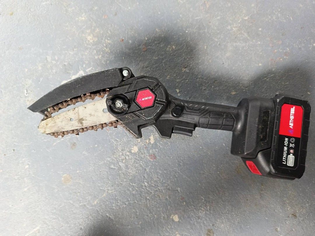AETHSTEEL Cordless Blower & Mini Chainsaw Set (Category: Construction Tools & Equipment) located in Las Pinas. Submitted by selling.good.stuff27 (Listing ID 1459316954, Image 3). Description: twice lang magamit in good condition no issue with charger - AETHSTEEL cordless power tool set - Includes leaf blower and mini chainsaw - Ideal for light yard work and DIY projects - Both tools use the same lithium-ion battery - Battery and charger NOT inclu
