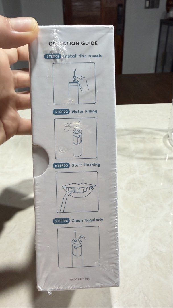 Airuidu Portable Oral Irrigator CF500 (Category: Oral Care) located in Manila. Submitted by noelynwali10524 (Listing ID 1459371811, Image 3). Description: Note: buyers pay shipping fee - Brand New Airuidu CF500 Portable Oral Irrigator - 4 Professional Cleaning Modes - Long-lasting 50-Day Battery Life - IPX7 Waterproof Design - Includes 4 Specialized Nozzles: Standard, Orthodontic, Periodontal, Tongue Scraper - Quick 3-Hour Charging Time - Ideal f