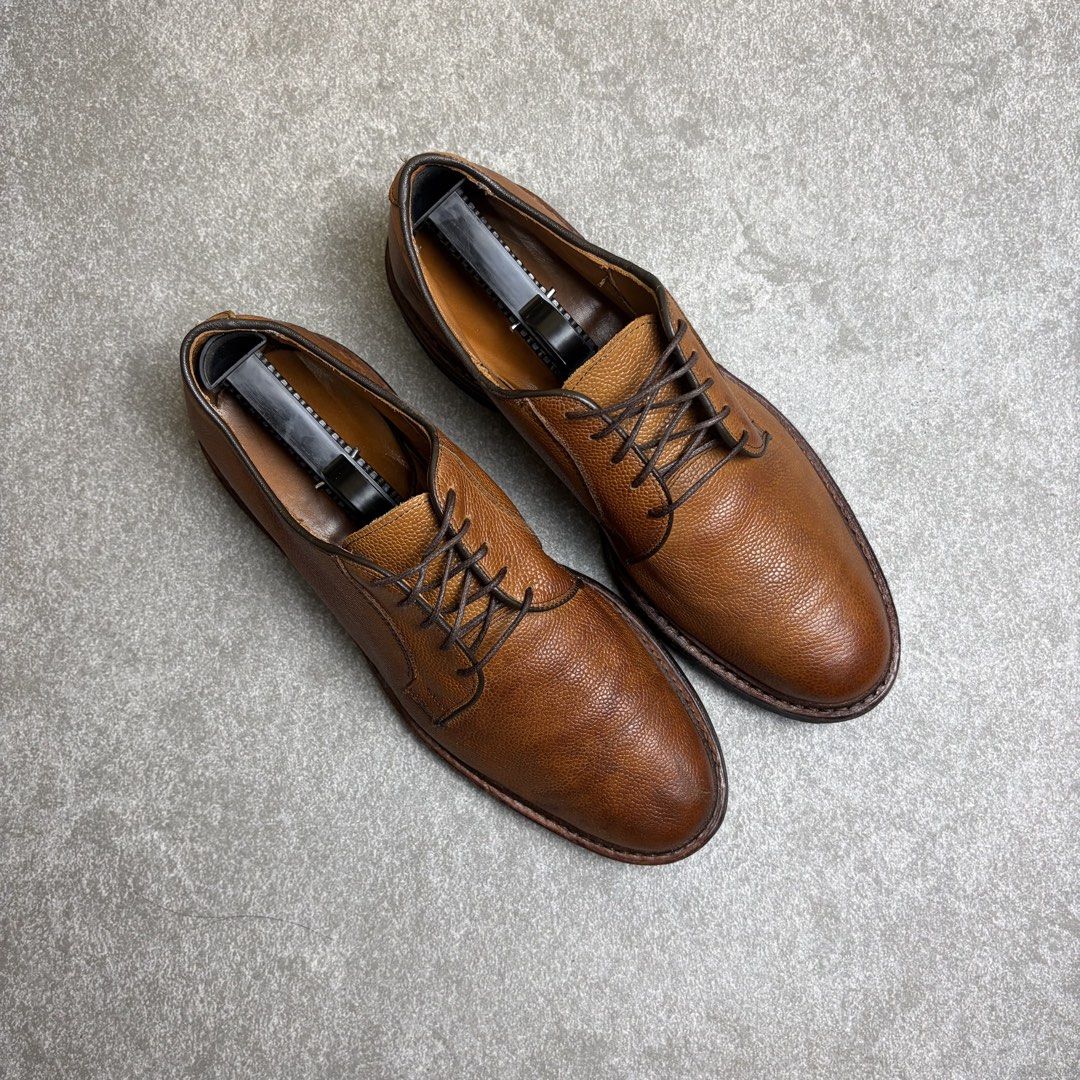 Allen Edmons (Category: Dress Shoes) located in Cagayan de Oro. Submitted by taramattsa45690 (Listing ID 1459487449, Image 2). Description: - Classic brown leather derby shoes - Textured leather upper - Durable Dainite soles - Secure lace-up closure - Timeless design suitable for smart casual or formal occasions - Comes with complimentary shoe trees.
