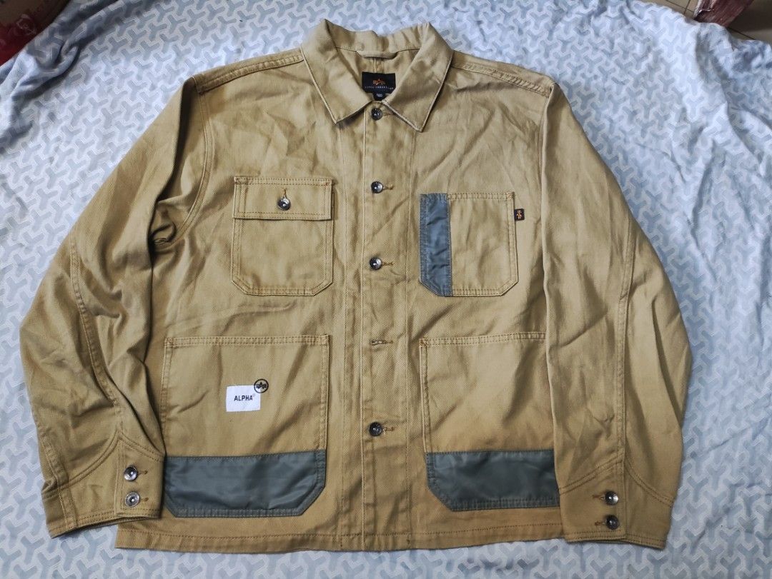 alpha industries potch pocket cotton jacket (Category: Coats, Jackets and Outerwear) located in Bacoor. Submitted by silverdeer-ba35 (Listing ID 1459438615, Image 1). Description: forsale alpha industries®️ patch pocket cotton jacket authentic size. Medium to semi large actual dimes. 25 x 28 shoulder length.21.5 sleeve length.24.5 as new condition. crispy 2500 lang yours na bacoor cavite location DM📩 sure buyer..tnxxx.