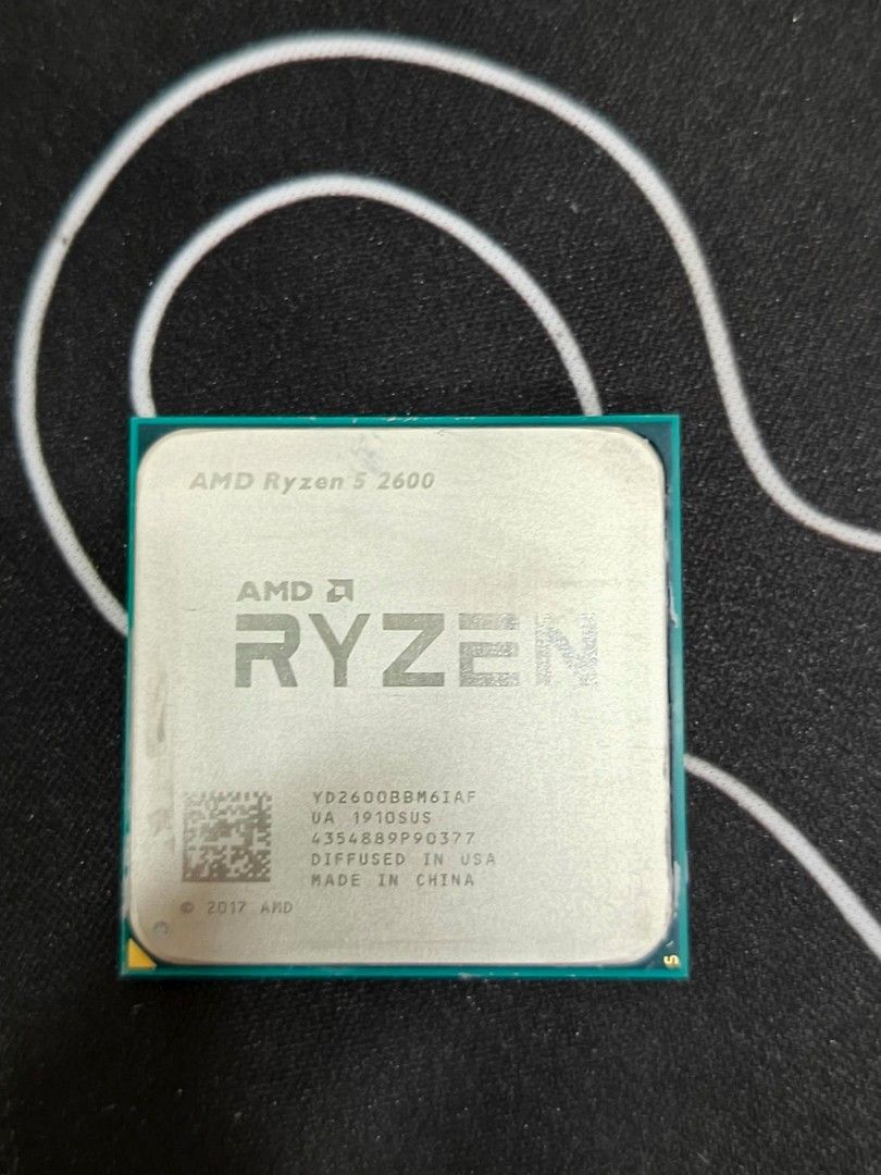 AMD Ryzen 5 2600 CPU / Processor (Category: Other Accessories) located in Kuala Lumpur. Submitted by wildhawk.431a8a (Listing ID 1459394792, Image 2). Description: AMD Ryzen 5 2600 for sale - 6 Cores / 12 Threads - AM4 Socket - CPU only / [有原装盒子和风扇的话可以写 Included] - Used but working well - Can test before buy - Reason for selling: Upgrade Price: RM120.