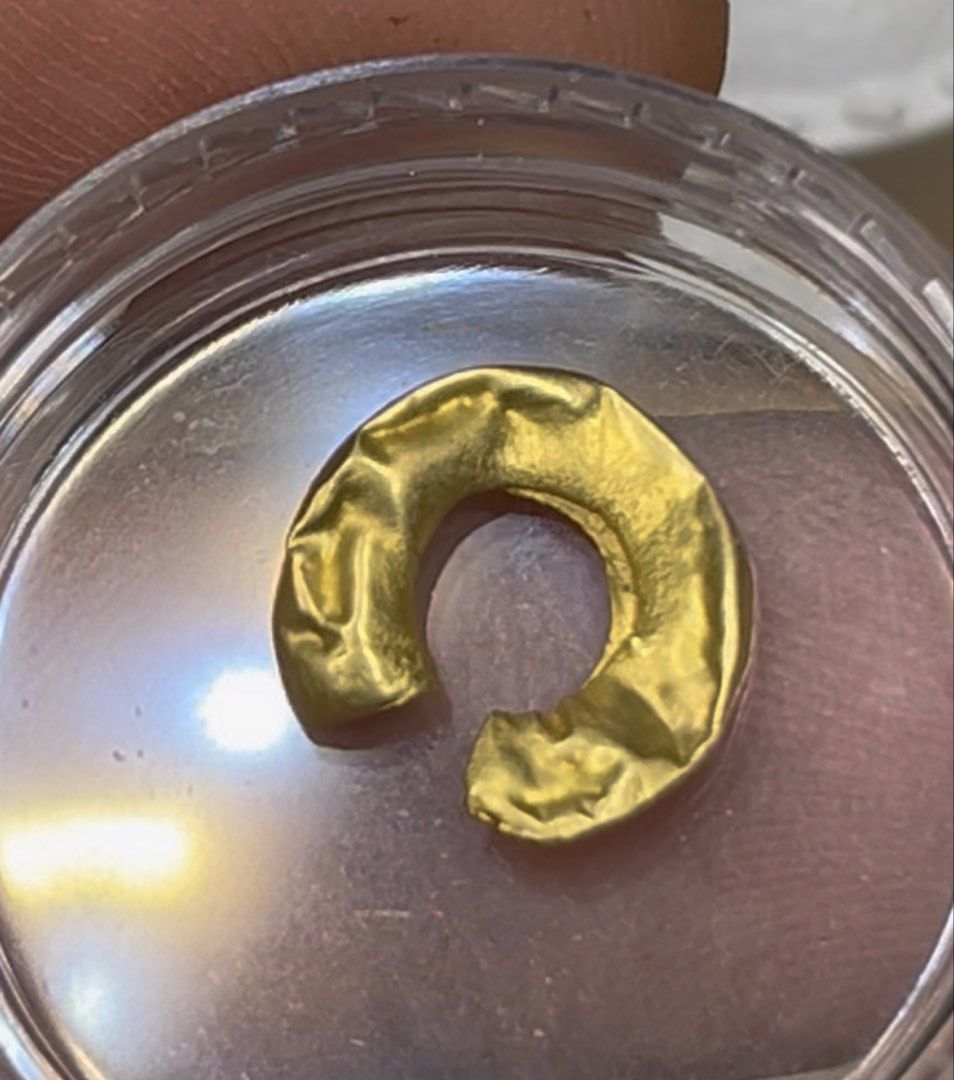 Ancient Excavated Gold Barter Ring (Category: Rings) located in Baguio. Submitted by usavemore (Listing ID 1459318139, Image 3). Description: Ancient Philippine Excavated Penniform Gold Barter Ring 20Karats Barter rings (Tagalog: panika) are ring-shaped gold ingots used as currency in the Philippines until 16th century. These are made of nearly pure gold. you will get this 1pc. Ancient Philippines Excavated Surigao Gold Treasures GOLD BARTER RING