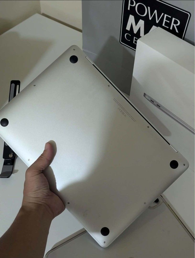 Apple MacBook Air Laptop Silver (Category: Laptops & Notebooks) located in Manila. Submitted by happyearth.953a15 (Listing ID 1459488006, Image 3). Description: - Silver Apple MacBook Air - Original box included - Original Power Mac Center bag included - Protective film still on the bottom - Ready for a new owner.