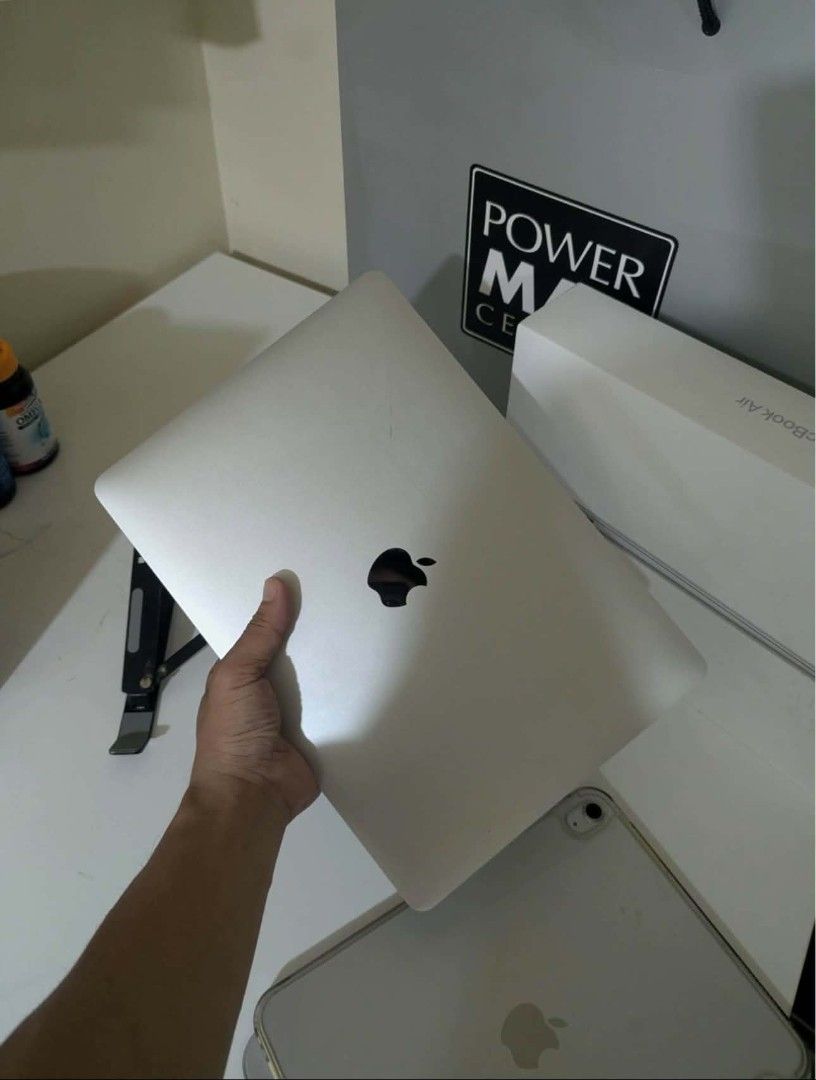 Apple MacBook Air Laptop Silver (Category: Laptops & Notebooks) located in Manila. Submitted by happyearth.953a15 (Listing ID 1459488006, Image 2). Description: - Silver Apple MacBook Air - Original box included - Original Power Mac Center bag included - Protective film still on the bottom - Ready for a new owner.