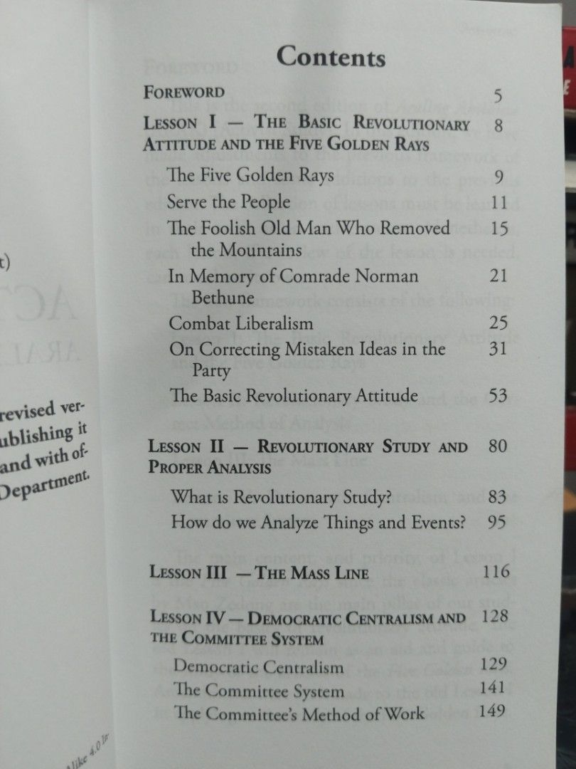 Araling Aktibista (Activist Study) (Category: Textbooks) located in Cebu City. Submitted by jake_camasura (Listing ID 1459450643, Image 3). Description: - Activist Study Araling Aktibista - Published by Foreign Languages Press - Topics: Revolutionary attitude, mass line, democratic centralism - Ideal for activism and political studies enthusiasts - Contains some highlighting and notes.