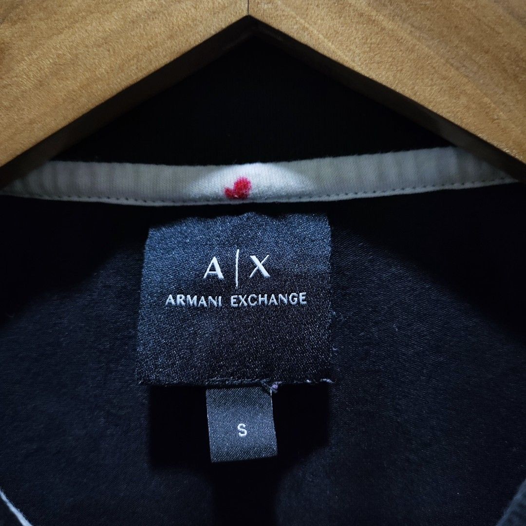Armani Exchange (Category: Luxury Apparel) located in Villasis. Submitted by archivemode. (Listing ID 1459381065, Image 3). Description: Armani Exchange ______________________ Size: Small fit to Medium (Measured by INCHES) Width: 18.5 Length: 27.3 Condition: Excellent Color Rate: 9.9/10 Issue: None "Colors may vary due to lightening" "Swipe to see more details of piece and appreciate♥️" _______________________ Mine : 799.