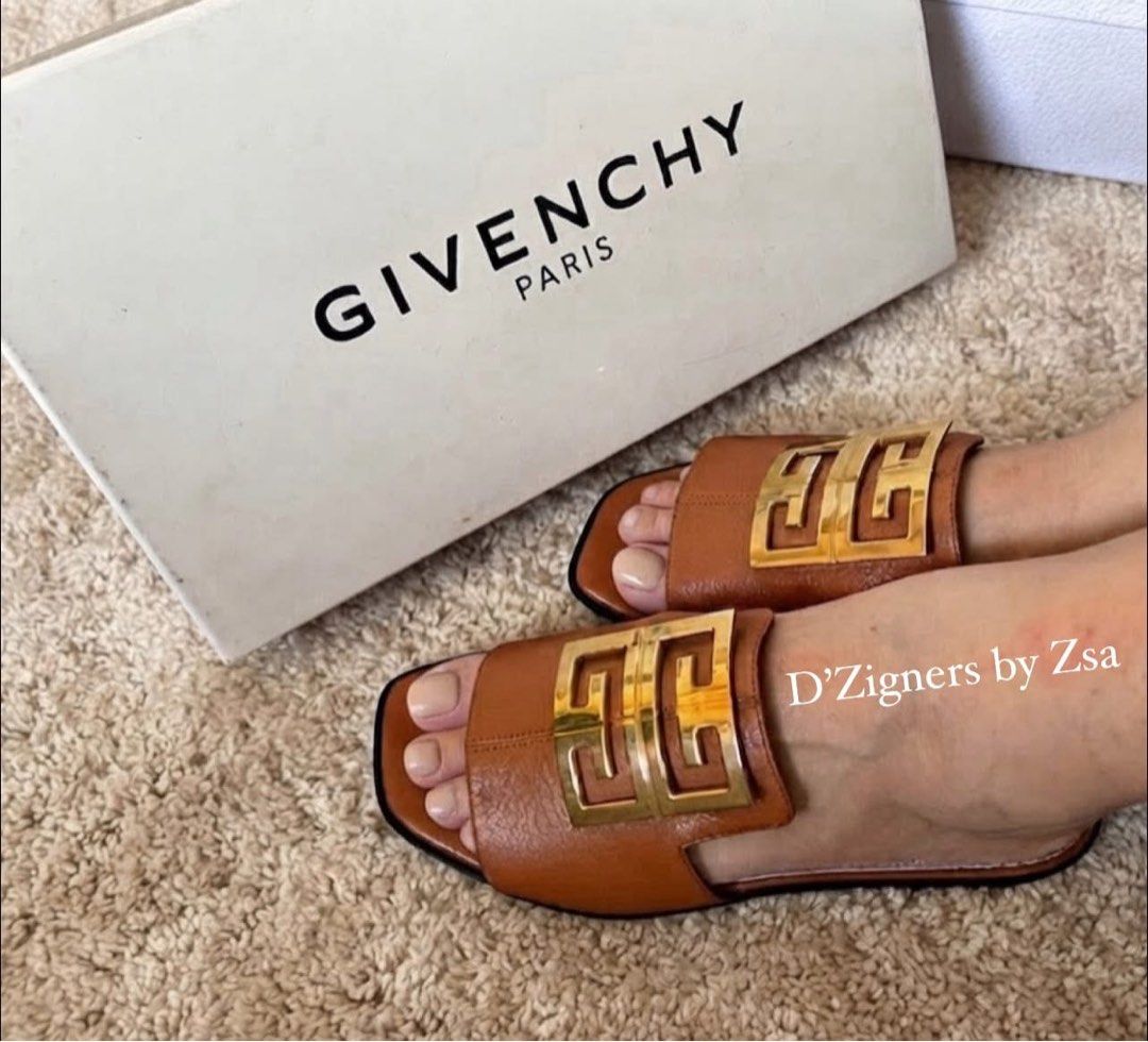 Authentic Givenchy Mule (Category: Sneakers & Footwear) located in Quezon City. Submitted by DZignersbyZsa (Listing ID 1459429938, Image 2). Description: Authentic Givenchy Mule Brown leather Very good condition worn few times only with dustbag & box Size 6 womens with sole protector.