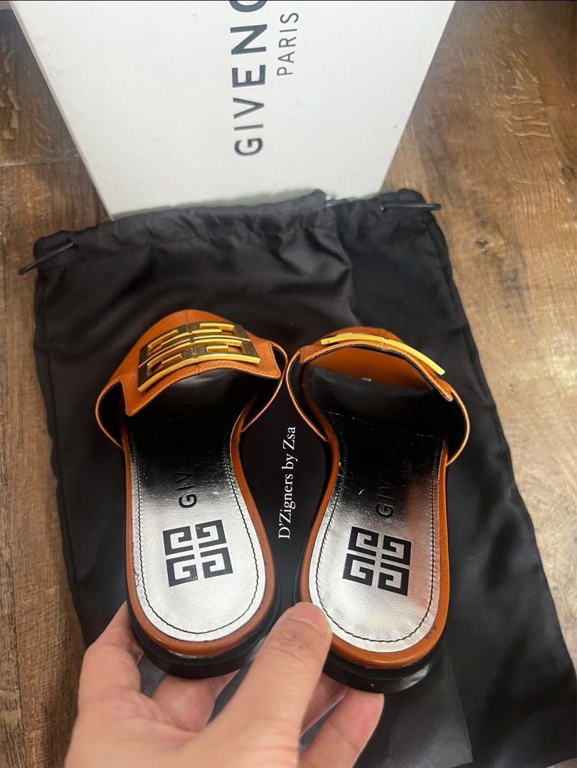 Authentic Givenchy Mule (Category: Sneakers & Footwear) located in Quezon City. Submitted by DZignersbyZsa (Listing ID 1459429938, Image 3). Description: Authentic Givenchy Mule Brown leather Very good condition worn few times only with dustbag & box Size 6 womens with sole protector.