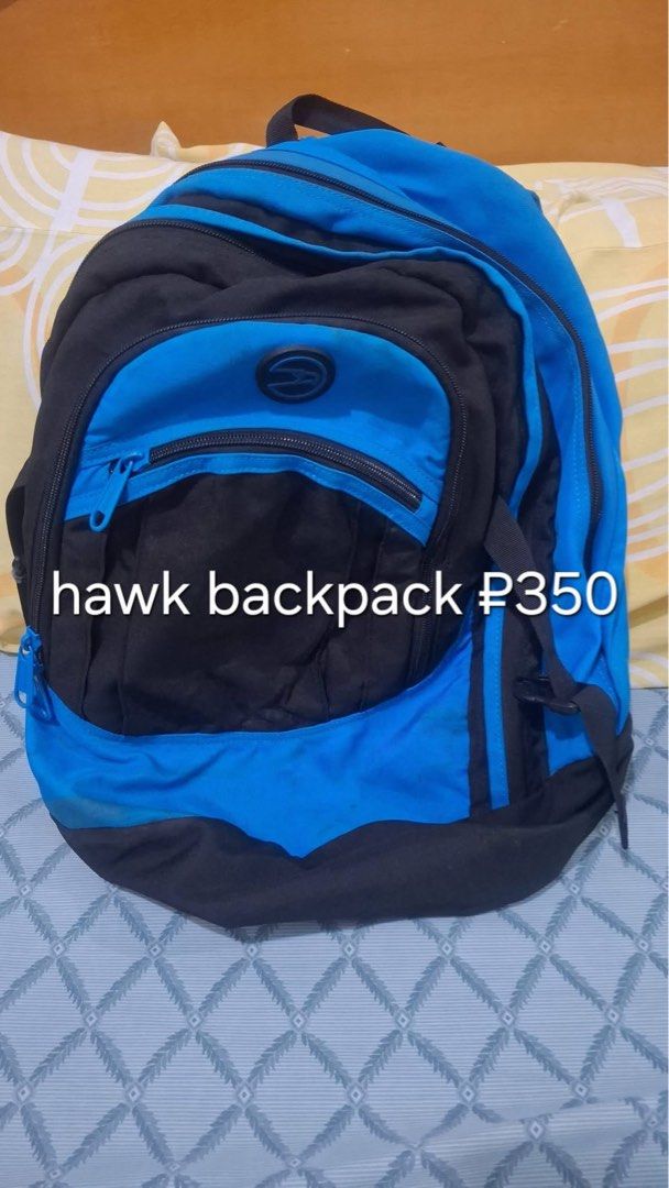 Backpacks and laptop bags (Category: Backpacks) located in Paranaque City. Submitted by captainthanos01 (Listing ID 1459410547, Image 2). Description: - Peach backpack: Stylish and practical, perfect for everyday use. - Hawk backpack: Durable and spacious, ideal for school or travel. - Voyager laptop bag: Sleek design with orange accents, offers protection for your laptop. - Coolbell laptop bag: Modern and functional, designed for carrying your t