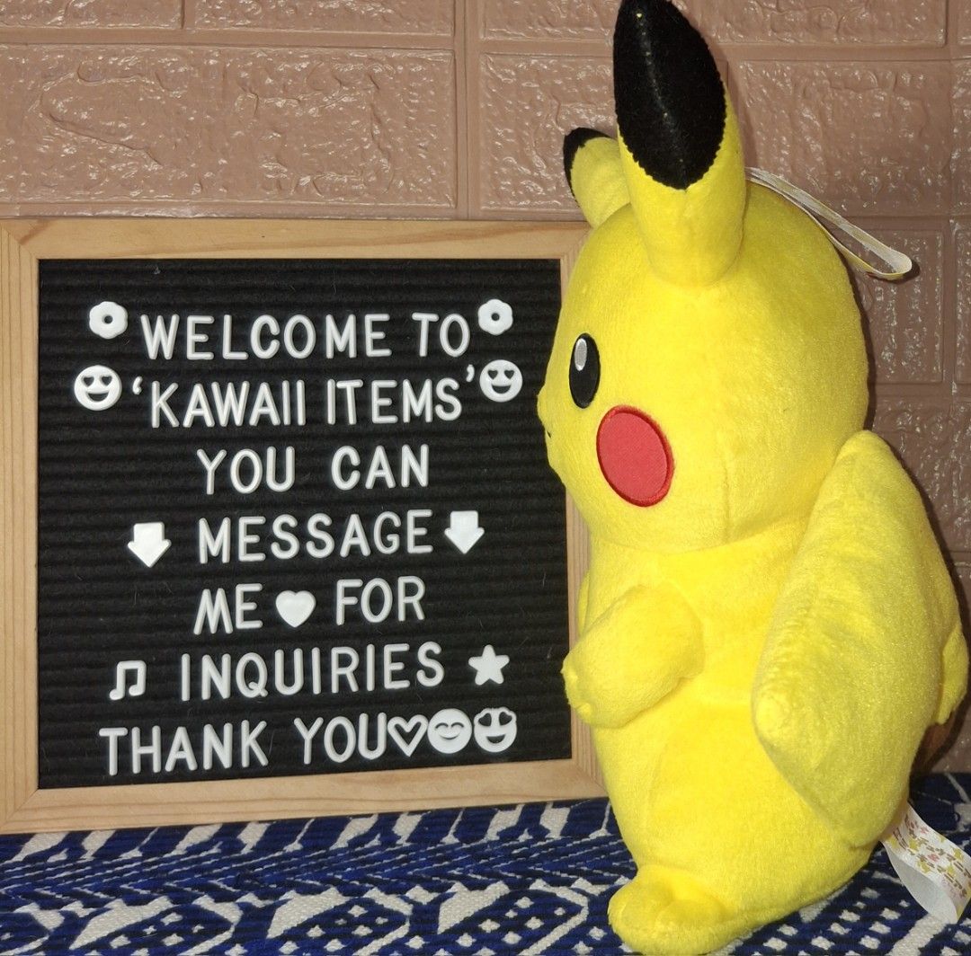 Banpresto Pokemon Pikachu Plush Toy (Category: Plushies & Soft Toys) located in Bulacan. Submitted by kawaii_items_stuffed_toys (Listing ID 1459478849, Image 2). Description: Brand new From japan box Banpresto Pokemon Pikachu With Zipper On The Back Height 13inches/33cm Just message me if you ever want to see more pictures of the item, I'm more than glad to assist you. 📌Location: San Jose Del Monte Bulacan, Philippines 🛵Shipping: Flash/Lalamove