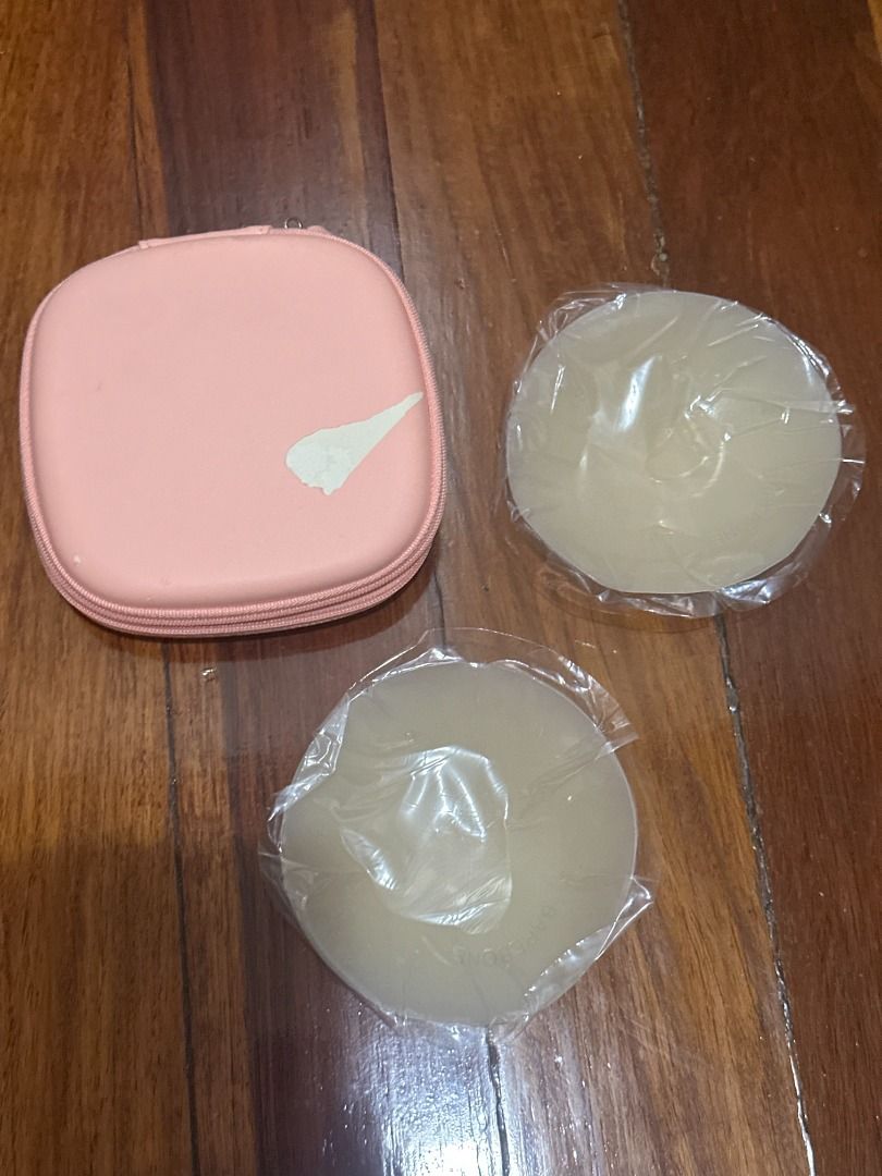 Barebone Seamless Silicone Pasties Nipple Covers with Case (Category: Undergarments & Loungewear) located in Makati City. Submitted by travelfinds34611 (Listing ID 1459371041, Image 2). Description: Barebone Seamless Silicone Pasties Nipple Covers Color/Size: Seamless Opaque Cream 10cm, - with storage pouch in Peach color - Reusable and washable - Ideal for backless and strapless outfits - Easy to apply and remove GOOD CONDITION. USED 1x FOR PHOT