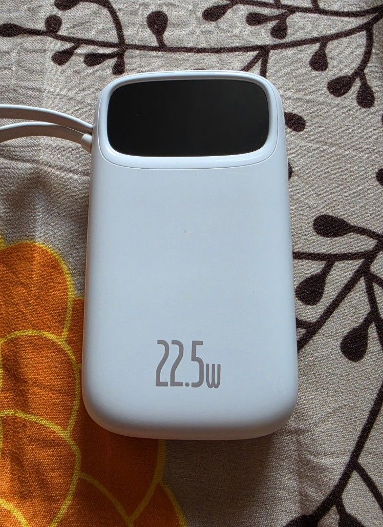 Baseus 22.5W Power Bank 20000mAh (Category: Batteries & Power Banks) located in Paranaque City. Submitted by nics_11 (Listing ID 1459340083, Image 1). Description: - Baseus 20000mAh Power Bank (Model PPQD3-20) - 22.5W Fast Charging Output - Features USB Lightning and Type-C Port - Energy Conversion Rate: >75% - Has the pouch! - Ideal for charging devices anywhere, anytime. rfs: Have another powerbank and used only thrice for concert 🤗 Feel free 
