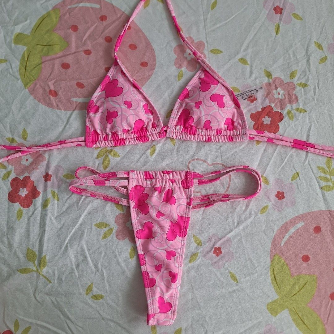 Bikini Take All 3 pairs (Category: Bikinis & Swimsuits) located in Manila. Submitted by prelovedsellsthings (Listing ID 1459397964, Image 3). Description: XS-small size Cute blue and white striped bikini. Strapless top with matching bottoms. Great for beach days or pool parties. Comfortable and stylish. Ready for your next vacation!.