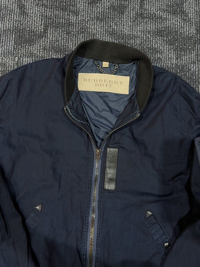 Burberry Brit Denim Bomber Jacket (Category: Announcements) located in Bacoor. Submitted by basicthrift (Listing ID 1459401669, Image 2). Description: All details are posting Pm for more info.
