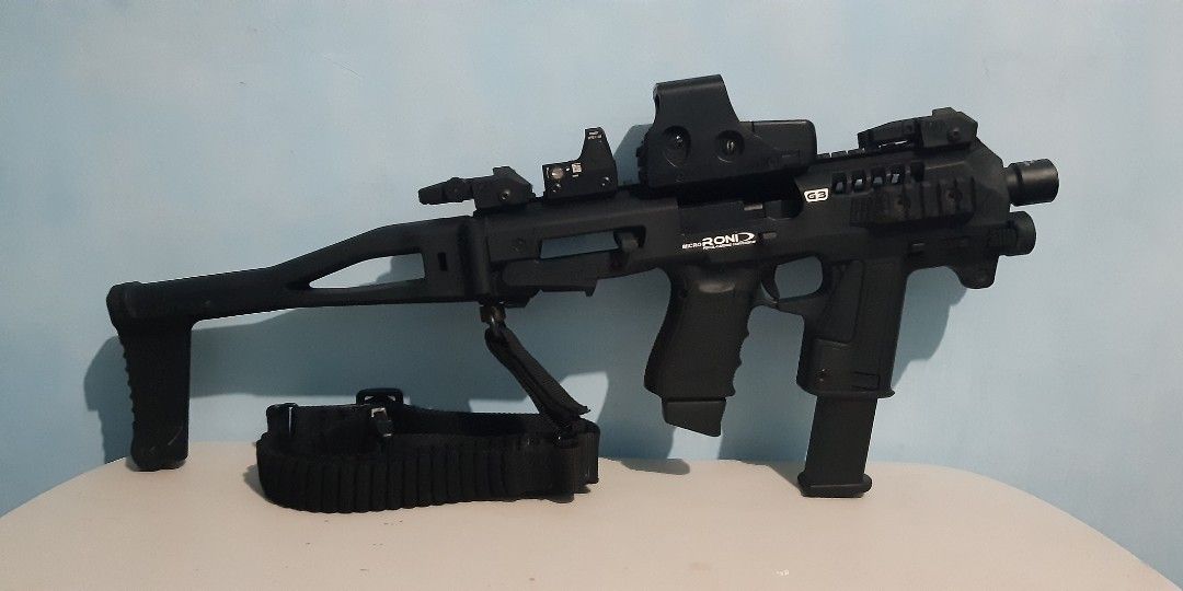 CAA Micro Roni Kit for Glock 19 23 32 (Category: Other Sports Equipment and Supplies) located in Jimenez. Submitted by denbals11 (Listing ID 1459374984, Image 3). Description: CAA Micro Roni Kit Complete Set: - 1 Large Tactical Red Dot for Super Long Range Target - 1 Small Tactical Red Dot for Short to Mid Range Target - 1 Front and 1 Back Flip Up Sight Double Purpose Flip Sight: (Flip Down = Short to Mid Range Target) (Flip Up = Super Longe Rang
