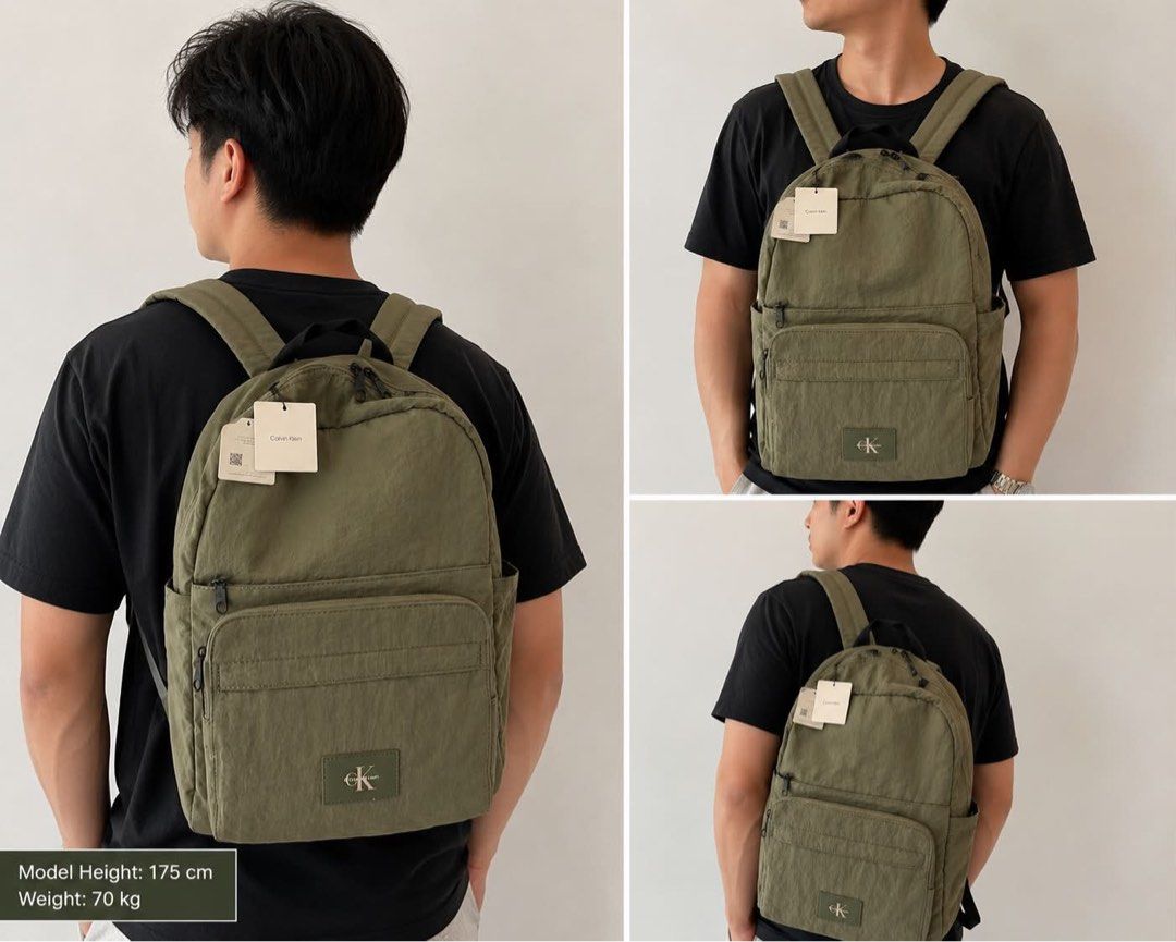 Calvin Klein Bagpack (Category: Luxury Bags & Wallets) located in Santa Rosa. Submitted by ninaparis (Listing ID 1459338913, Image 1). Description: Original CK Nylon Bagpack size Large with laptop compartment.