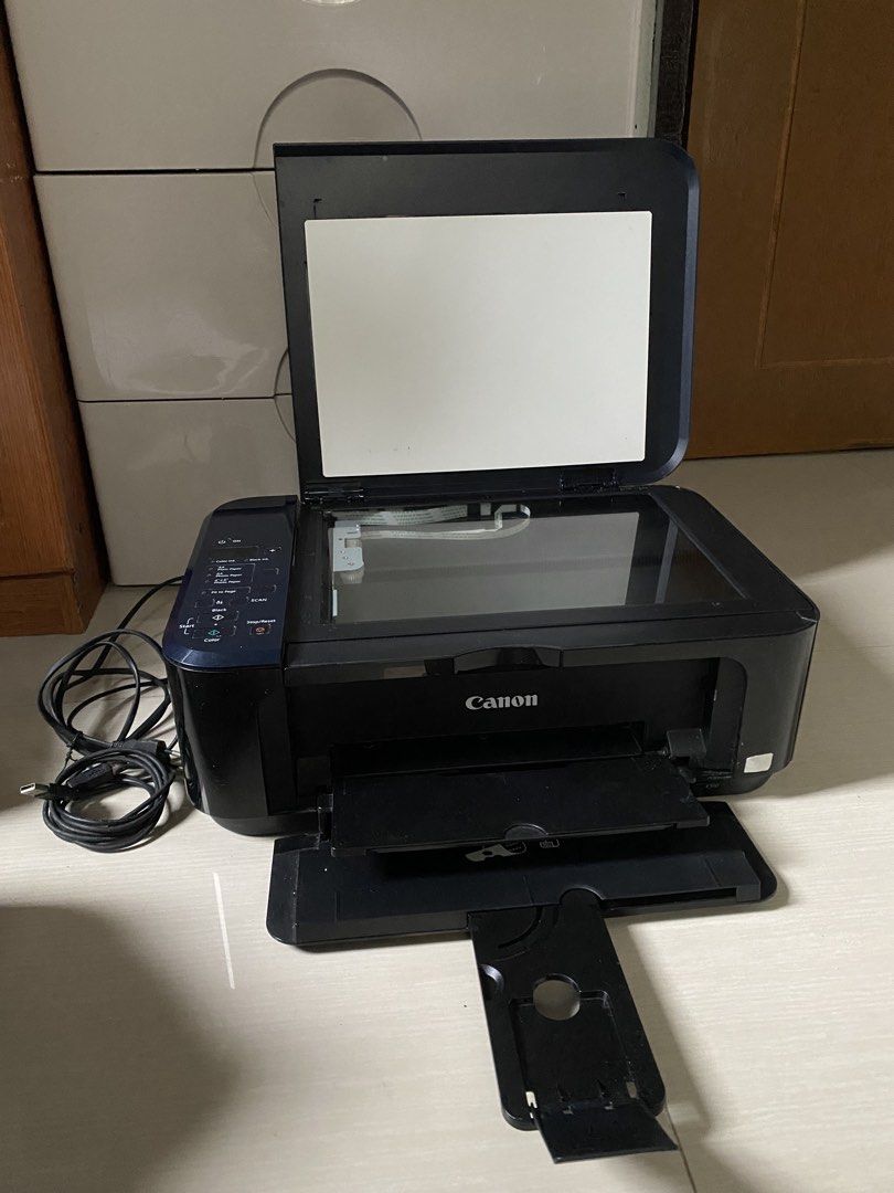 Canon PIXMA E510 All-in-One Printer Scanner Copier (Category: Printers, Scanners & Copiers) located in Bacoor. Submitted by sad.burrito (Listing ID 1459383466, Image 1). Description: Canon PIXMA E510 All-in-One Printer • Print, Scan, Copy • Tested and working • Includes ink cartridges, but they need to be refilled/replaced • Uses Canon PG-88 Black & CL-98 Color cartridges • Slight paper-feeding issue; needs a little push/guide for the paper to fe
