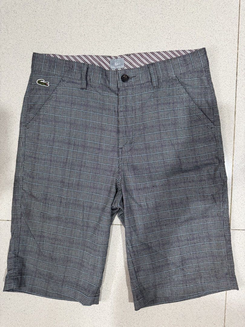 LACOSTE Shorts (Category: Shorts) located in Cagayan de Oro. Submitted by thriftcgyph (Listing ID 1459408702, Image 1). Description: LACOSTE ₱450 NO ISSUE COLOE RATE: 8/10 NO SIZE ON TAG L: 22 W: 32.