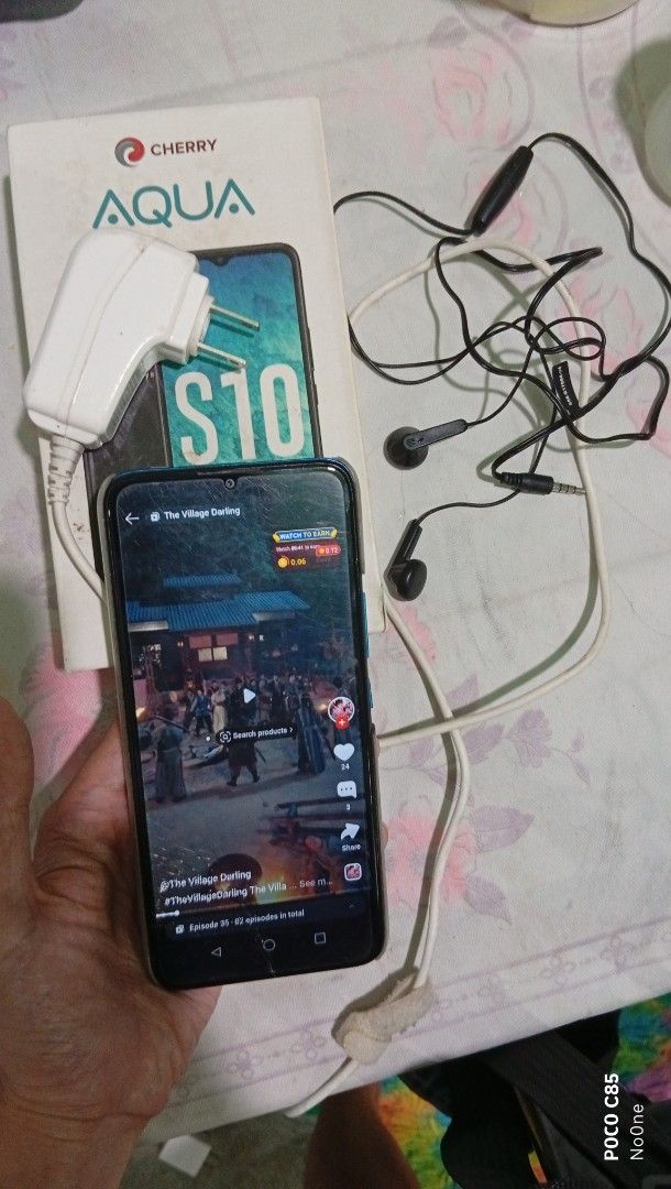 Cherry Aqua S10 (Category: Android Others) located in Cavite. Submitted by richard.heart (Listing ID 1459393659, Image 2). Description: The Aqua S10 is made by Cherry mobile and released in December 2021. I love playing mobile games and I used it over a year on games like PUBG, Free fire, CoC, and many more. It performed very well on medium settings, getting an average 30FPS. It has a crack on the lower left corner due to a drop (seen on 6th pic)