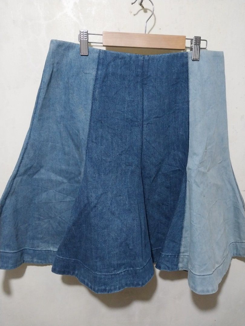Christian Dior Denim Patchwork Skirt (Category: Luxury Apparel) located in Manila. Submitted by PrinceDani.Clothing (Listing ID 1459342691, Image 2). Description: Christian dior denim skirt Size 30-31in width 21in length excellent condition .