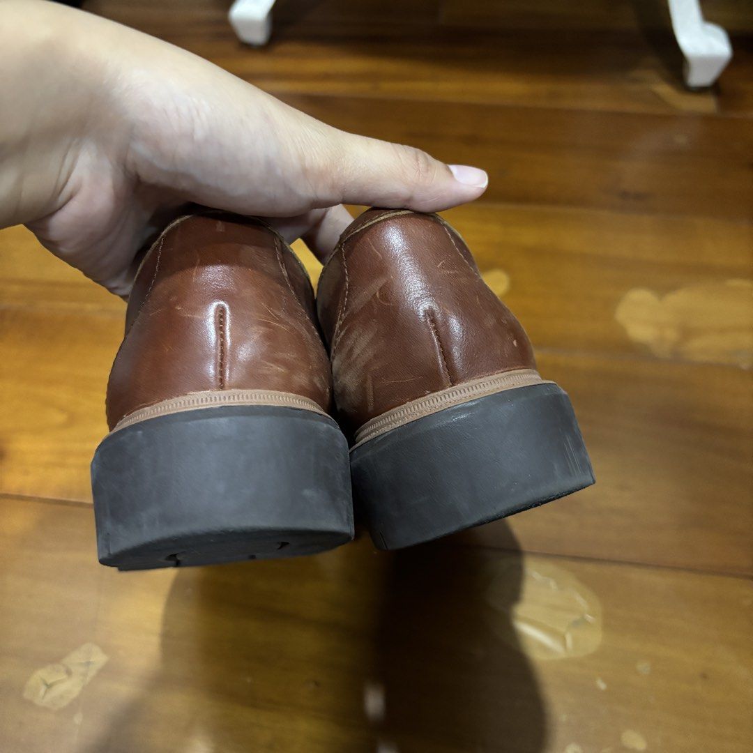 Clarks Brown Leather Loafers (Category: Loafers) located in Manila. Submitted by booksandbeyond (Listing ID 1459411298, Image 3). Description: size 7 (24) - bought in the states, no box - Brand: Clarks Collection - Material: Brown Leather - Features: Cute tassel detail on front strap, comfortable slip-on style - Soles: Thick and durable - Occasion: Great for casual or smart-casual outfits - Condition: Minor scuffs on leather, consistent with norm