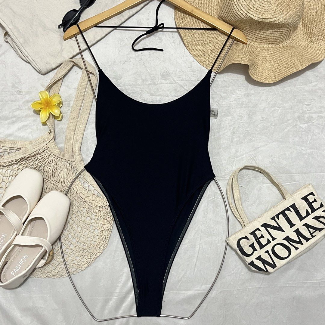 Classic Black Strappy One-Piece Swimsuit (Category: Bikinis & Swimsuits) located in Davao. Submitted by withloveshai_ (Listing ID 1459471861, Image 1). Description: .