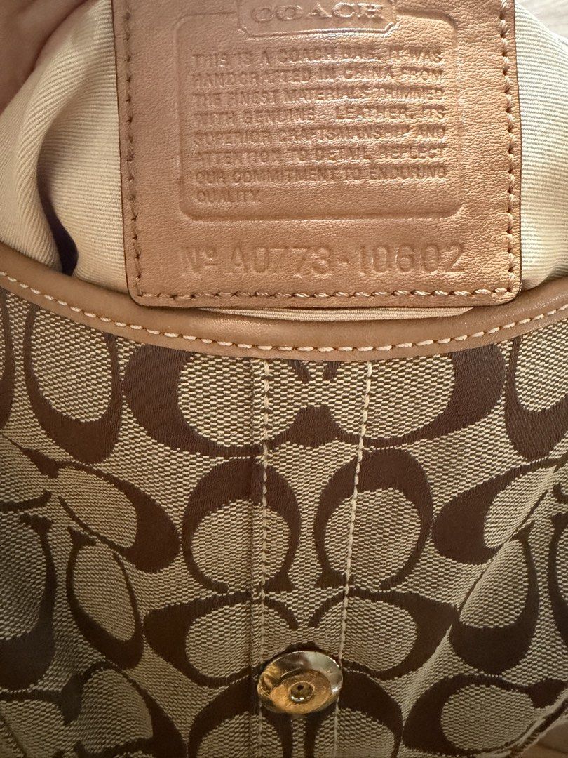 Coach Monogram Canvas Leather Trim Shoulder Bag (Category: Luxury Bags & Wallets) located in Dumalag. Submitted by pili.ph (Listing ID 1459294358, Image 2). Description: AUTHENTIC VINTAGE COACH SOHO 🤎 Style No. 10602 | Vintage/Y2K ✨ Good vintage condition ✨ Signature Canvas + leather trim ✨ With creed/serial ✨ Actual photos posted 📩 PM for sure buyers 📦 Shipping via buyer’s expense #VintageCoach #CoachSoho #Coach10602 #CoachPH.