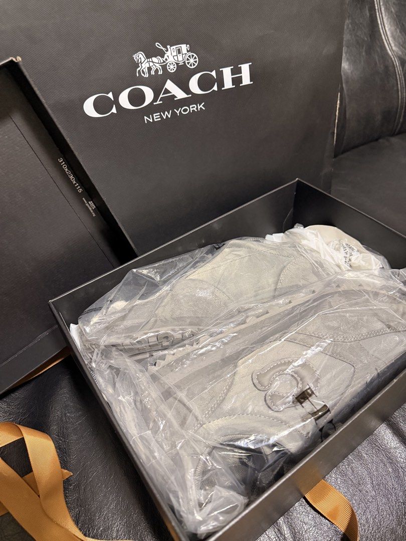 Coach RNNR SNKR CHARCOAL (Category: Sneakers) located in Pasay City. Submitted by swooshed357 (Listing ID 1459305572, Image 2). Description: - Brand: Coach - Color: Grey - Material: Suede - Size: 41 EUR (US 8 D) - Condition: Like New - Includes: Original Box, Dust Bag - Perfect for: Casual Wear.