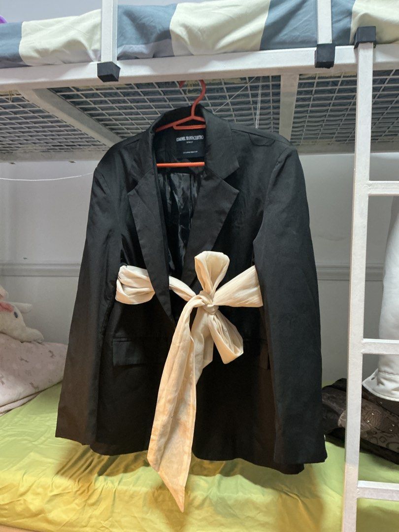 Coat with Ribbon (Plus size) (Category: Coats, Jackets and Outerwear) located in Tuguegarao City. Submitted by genpsypb (Listing ID 1459314733, Image 2). Description: Can fit to large to extra-large. Price is slightly negotiable for sure-buyers. .