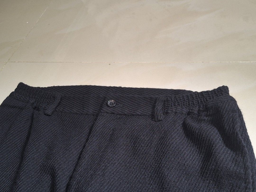 COMME des GARÇONS - HOMME DEUX / WoolPants ( Authentic ) (Category: Trousers) located in Cebu City. Submitted by thehiddengemsbykid (Listing ID 1459405221, Image 2). Description: Comme des Garcons Homme Deux Wool Trouser Size : Medium Waist - 31 up to 36 max Rise : 14 Thigh - 13 Length - 35 Leg Opening - 6.5 Pls check all details posted Like new / Condition No issues 3,500 + Sf Thank you... .
