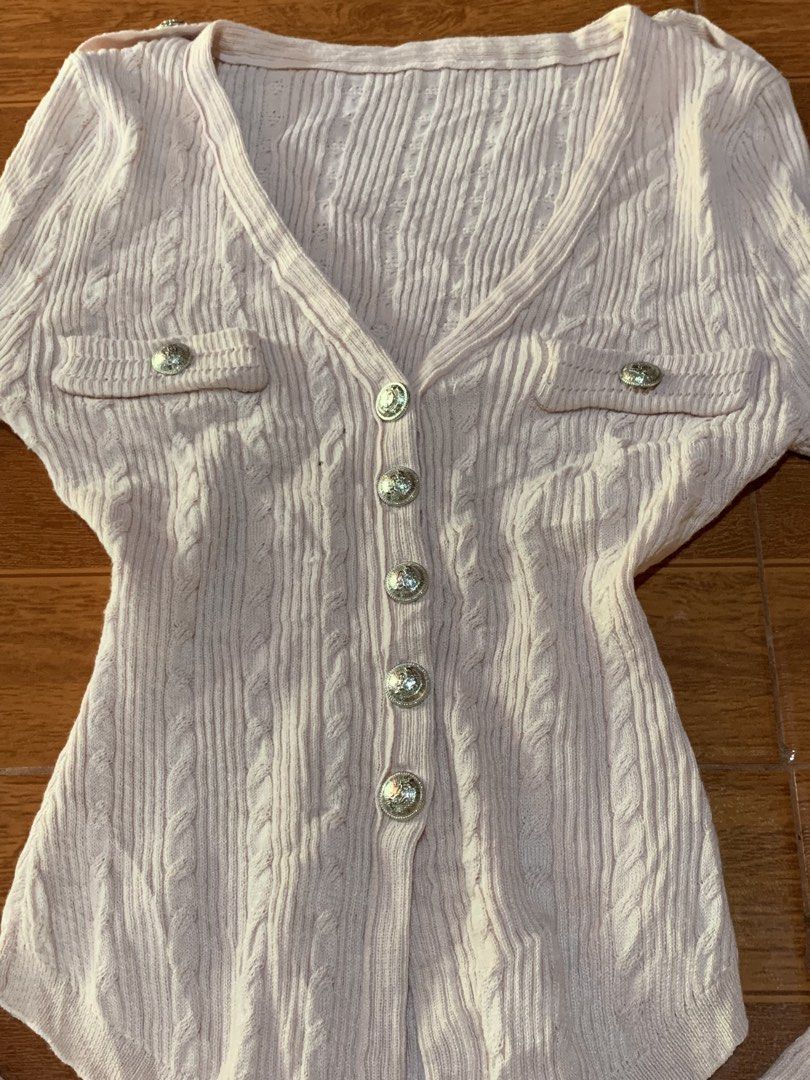 Coquette Light pink Cardigan|y2k (Category: Coats, Jackets and Outerwear) located in Naga. Submitted by cordelia_street4400.star (Listing ID 1459478632, Image 3). Description: >Best fits Small >Color rate:10/10 >Condition:9/10.