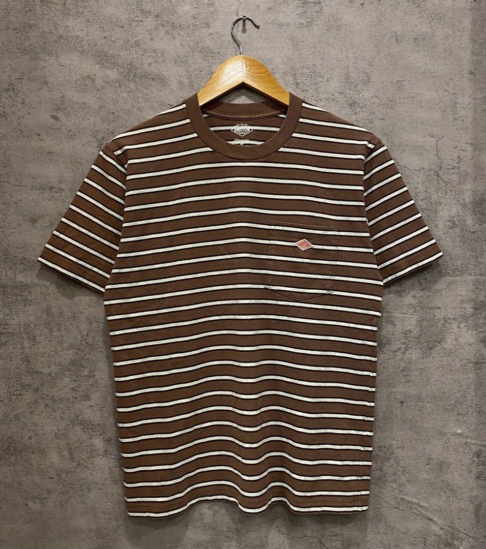 Danton Stripe Pocket Tee (Category: Tshirts & Polo Shirts ) located in Quezon City. Submitted by rebirthalley (Listing ID 1459392780, Image 2). Description: Width-19.5 Length-25.5 Sleeve-8 Shoulder-17 Hem-19.5 Verygood Condition No flaws.