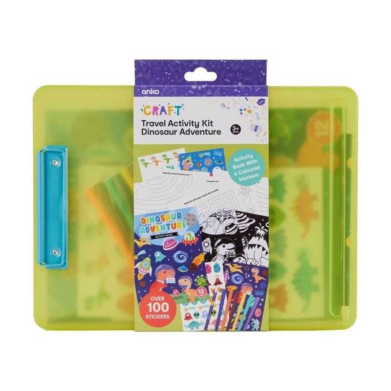 Dinosaur Adventure Activity Book & Craft Set (Category: Children's Books) located in Manila. Submitted by ideafactoryph (Listing ID 1459323929, Image 1). Description: - Fun dinosaur and space adventure activity book - Includes stickers and coloring pages - Features a scratch art page - Comes with a clipboard and markers - Ideal for creative kids who love dinosaurs and space - Keeps children entertained with various activities.