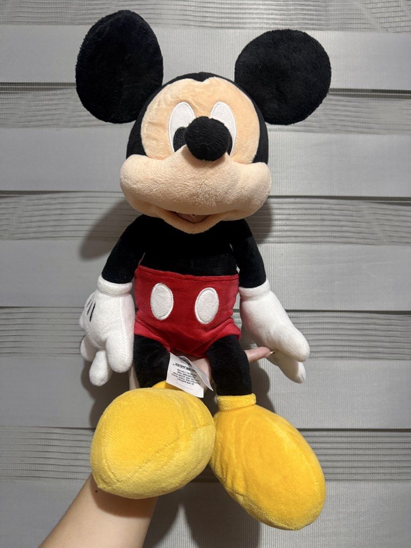 Disney Store Mickey Mouse plush (Category: Plushies & Soft Toys) located in Manila. Submitted by bcbg3217 (Listing ID 1459329973, Image 1). Description: ‼️PLEASE READ BEFORE BUYING‼️ Like new condition 18” standing height With Disney Store etiketa Authenticity guaranteed (Please do your own checking too) No other inclusions Actual photos are posted No other issues or flaws unless stated Please check the photos thoroughly before placing an order J