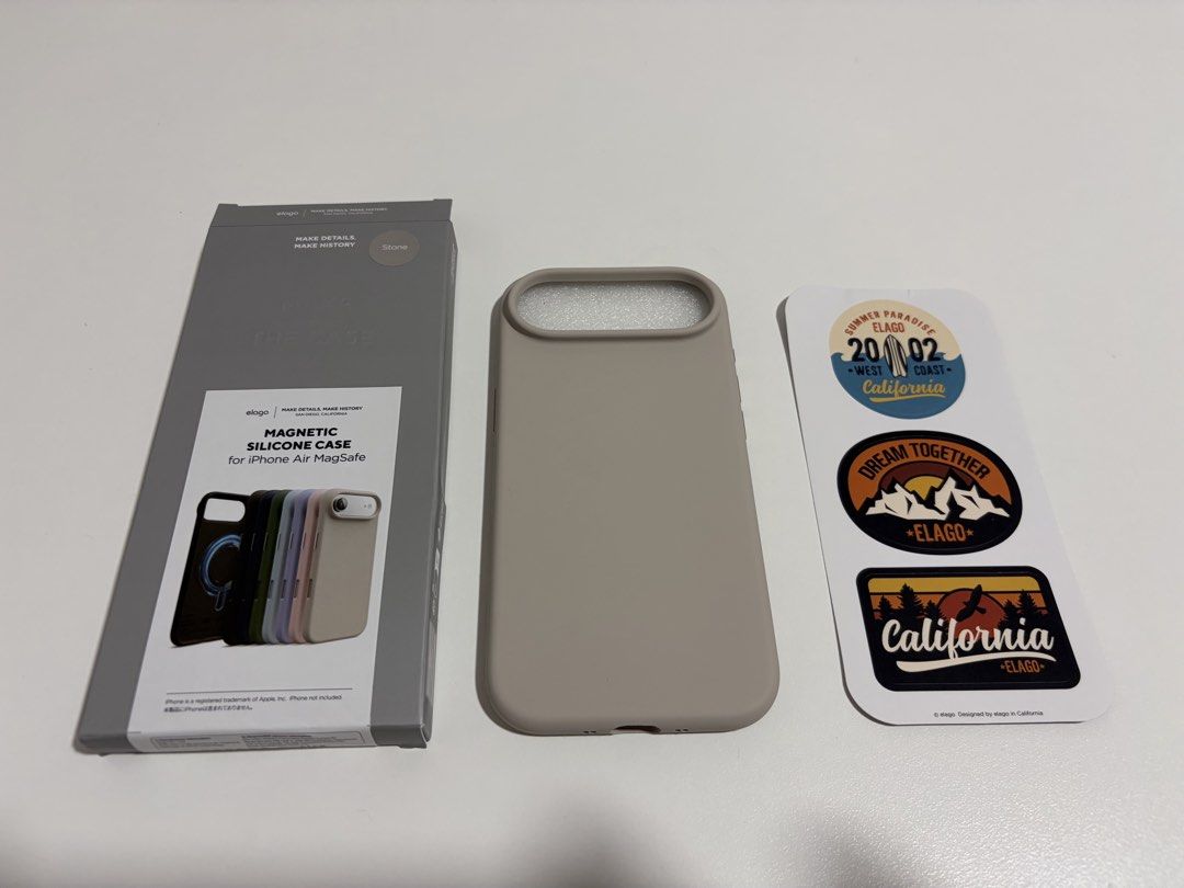 Elago Magnetic Silicone Case Iphone Air (Stone) (Category: Cases & Sleeves) located in Cavite. Submitted by kapekapekape (Listing ID 1459319932, Image 1). Description: Bought in Orange app last August 27, 2026 RFS: Have a new case Mode of Payment: Bank Transfer Shipping: J&T or Lalamove care of buyer .