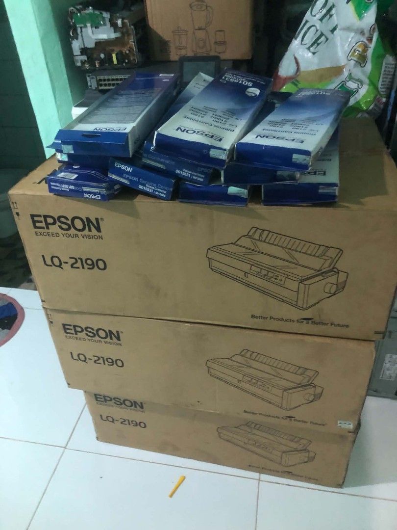 Epson LQ2190 Brand new 3pcs available (Category: Printers, Scanners & Copiers) located in Manila. Submitted by lesano (Listing ID 1459306251, Image 1). Description: Permission to post po admin Dot matrix printers Epson LQ2190 Brand new 3pcs available with free brand new cartriges 3pcs each unit. Pm nalang po sa mga interested. My vi. , ber ,what. up and my no. 0 nine nine 7 zero six nine 6 six two9 shipping out side manila area lbc, ap cargo, jrs