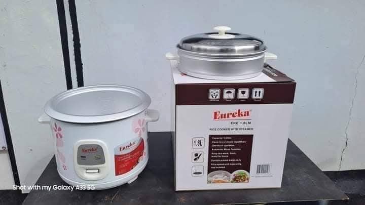 Eureka Rice Cooker with steamer (Category: Cookers) located in Manila. Submitted by redonline (Listing ID 1459340795, Image 2). Description: Eureka Rice Cooker with steamer ✅ 1.0 liter - ₱980 ✅100%original ON HAND BRAND NEW Mode of Payment: Gcash,COD Same day delivery.